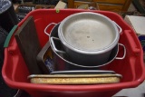 Tote Containing Aluminum Cookware