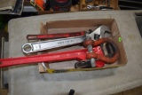Large Pipe Wrench, Crescent Wrench & Clevis