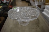 Glass cake plate