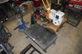 Pittsburg Hydraulic Table Cart, 4 Wheel w hand brake