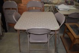 Folding Card Table with 6 Folding Chairs