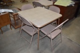 Folding Card Table with 4 Folding Chairs
