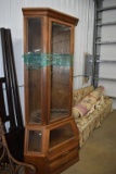 Corner Oak Gun Cabinet