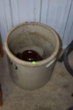 Red Wing Birch Leaf 10 Gallon Crock, bad cracks, with bean pot