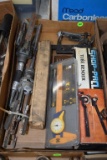 Tube Bender, micrometer, assorted tools