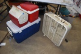 Box Fan and coolers