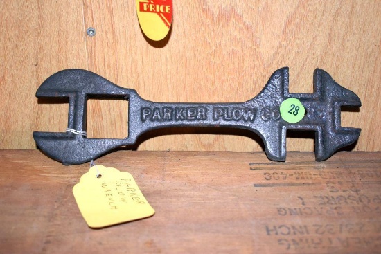 Vintage Parker Plow Cast Iron Wrench