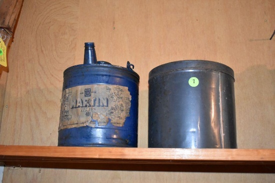 Vintage Gas Can And Tin