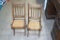 2 Children's folding chairs with cane bottom seat