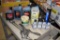 Oil cans, funnels, transmission fluid, grease
