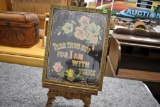Antique Picture Holder and Religious Print