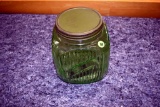 Green depression cookie jar
