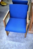 Oak padded office chair