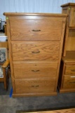 Solid oak 4 drawer filing cabinet 20