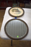 Oval art decoy mirror and oval print