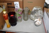 Assortment of vases, candle holders
