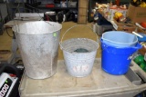Galvanized and plastic bucket