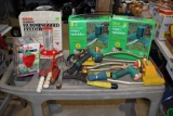 Sprinklers, flower pots and assorted garden items
