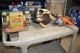 Bench grinder, circular saw, 1/2