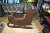 Wooded decorative sleigh