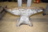 Hay Budden Brooklyn NY anvil 100lbs plus with horn and wooden stand