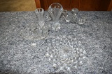 Glass Vases, Candle Holders, Platter