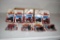 9 Ertl Farm Machines tractors and one implement on card