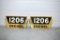 (2) International 1206 Diesel NOS Older Style Emblems, Serrated Pins