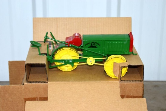 John Deere All Wheel Drive Tractor, 1/16th scale, with shipping box, reprinted 1996 sales literature