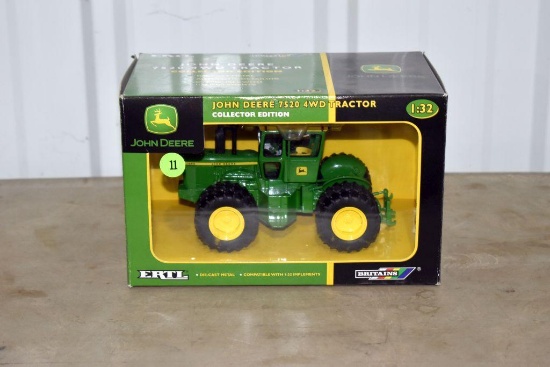 Ertl Britain's John Deere 7520 4WD Tractor, Collectors Edition, with box, 1/32nd