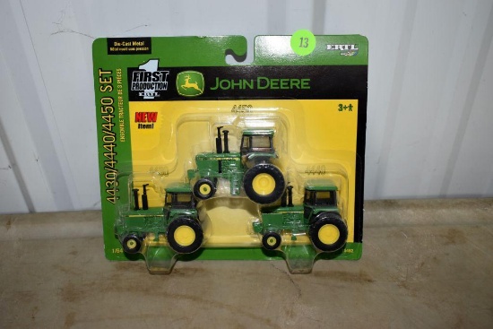 Ertl 1st Production John Deere 4430, 4440, 4450 Tractor Set, on card, 1/64th