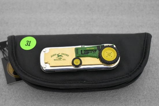 Franklin Mint John Deere Collector Knife with soft case