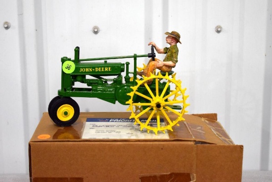 Ertl John Deere Model A With Man, with shipping box, 1/16th scale