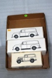 (3) Ertl Delivery truck banks, Gulf, Wireless Classic Motorbooks