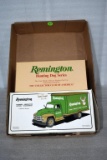 Ertl & 1st Gear Remington Advertising trucks, one is bank