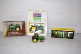 1/64 Scale John Deere tractor set, 1/43 scale John Deere 630 LP, John Deere B 1/32 scale from