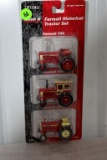 Ertl Farmall Historical Tractor Set, Farmall 706, 806, 1206, 1/64th, on card