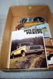 Dodge, Ford trucks, International semi sales brochures