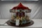 Custom Merry-Go-Round Mounted on Wooden Base, Tested Working Condition, 27