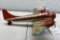Marx Tin Litho Strato-Liner 700, Tin Friction 4 Engine Plane, Missing Back Fin, 18.5