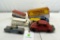 Tin VW Bug, Wyandotte Delivery Van, Tootsie Toy Packing Toy, Wyandotte Tin Trailer, Marx Tin Trailer