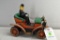 Battery Operated 1901 Century Tin Litho Car with Figure, Untested