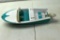 Fleetline Plastic Battery Operated Boat, Mercury Motor Untested, 13