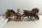 W&C Cast Iron Two Horse Drawn Buggy