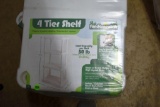 4 Tier Plastic Shelf Unit, new, 22x14x48
