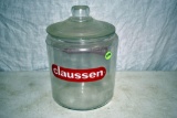 Claussen glass store display jar