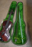 Made In Germany Violin with case and bows, broken, needs repair