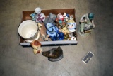 Assorted pottery and porcelain figurines