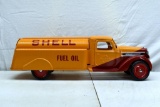 1950's Buddy L Shell Fuel/Oil Tanker, repainted, 19.5