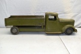 1950's Structo Press Steel Dump Truck with Opening End Gate, 20